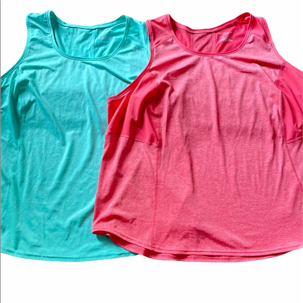 Tek Gear Women's Tank Tops - Teal and Pink